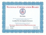 היינה אלי, cfi-certified fire investigator